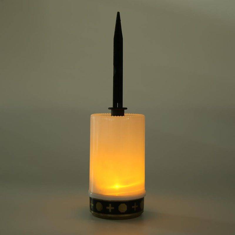 LED Solar Powered Cemetery Flameless Candle Lamp White & Red