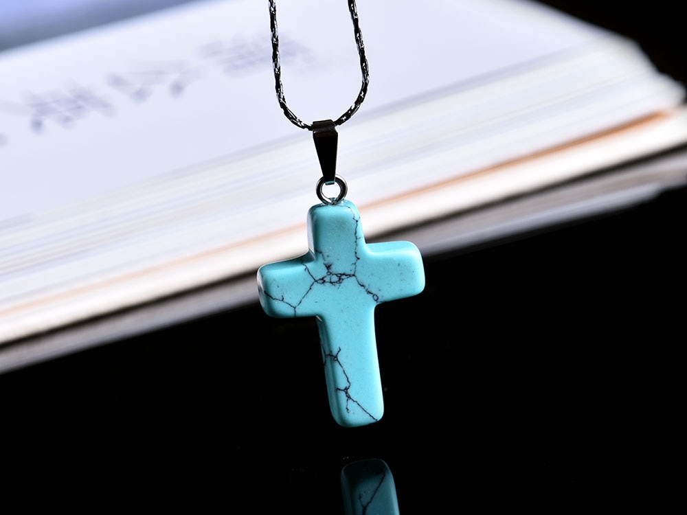 1PC Natural Crystal Mineral Ornament Cross Pendant Love and Redemption Fashion Couple Pendant Necklace Pendant DIY Gift Jewelry 1PC Natural Crystal Mineral Ornament Cross Pendant Love and Redemption Fashion Couple Pendant Necklace Pendant DIY Gift Jewelry