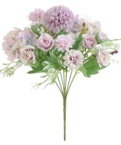 GiftsAfteLife Hydrangea, Rose, Chrysanthemum Bouquet Purple