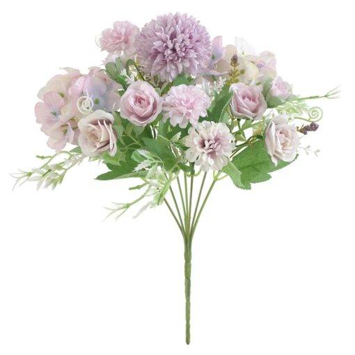 GiftsAfteLife Hydrangea, Rose, Chrysanthemum Bouquet Purple