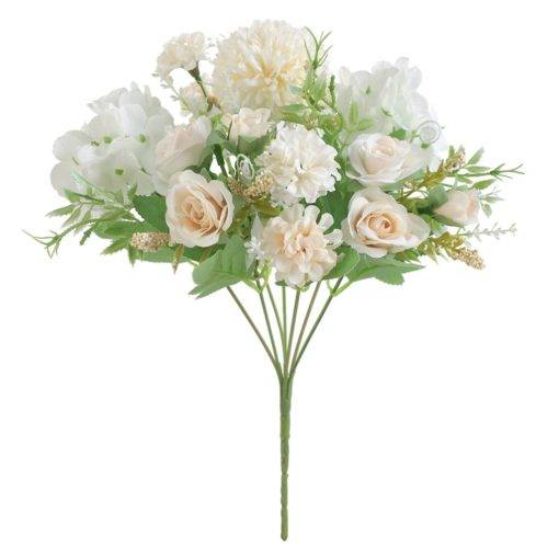 GiftsAfteLife Hydrangea, Rose, Chrysanthemum Bouquet White
