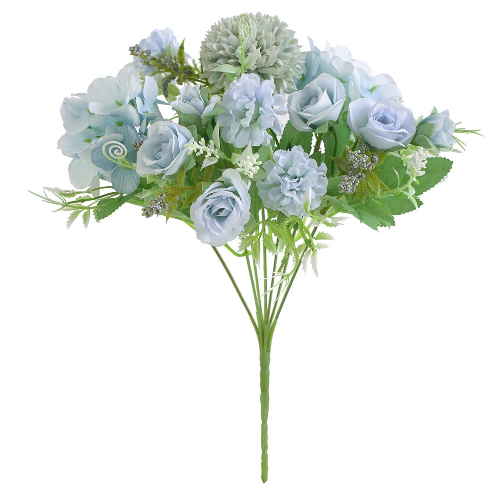 GiftsAfteLife Hydrangea, Rose, Chrysanthemum Bouquet Blue