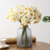 GiftsAfteLife 6 pcs Faux Daffodil Flowers
