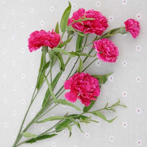GiftsAfter.Life 6 Silk Carnation Faux Flower Bouquet in 8 Colours