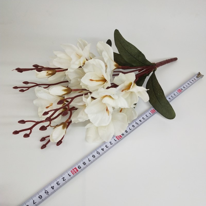 5 Fork Magnolia Bouquet Artificial Silk Flowers Wedding Christmas Party Home Decoration Fake Flower