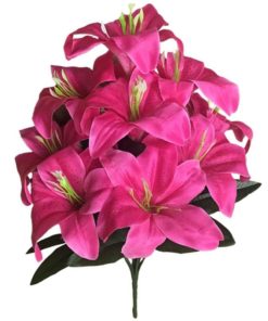 GiftsAfter.Life 10 Flower Lily Faux Bouquet 13 Colours