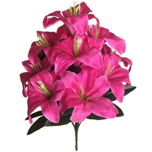 GiftsAfter.Life 10 Flower Lily Faux Bouquet 13 Colours