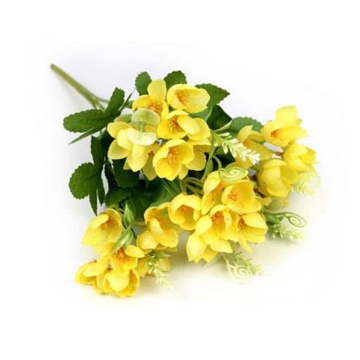 GiftsAfter.Life Dutch Hydrangea Silk Faux Flower Bouquet Yellow