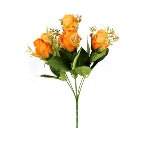 GiftsAfter.Life 6 Rose Faux Flower Bouquet Orange