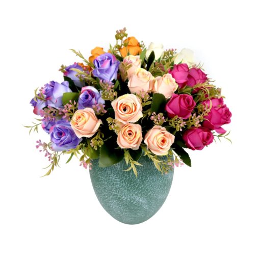 GiftsAfter.Life 6 Rose Faux Flower Bouquet Colours