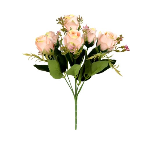 GiftsAfter.Life 6 Rose Faux Flower Bouquet Pink
