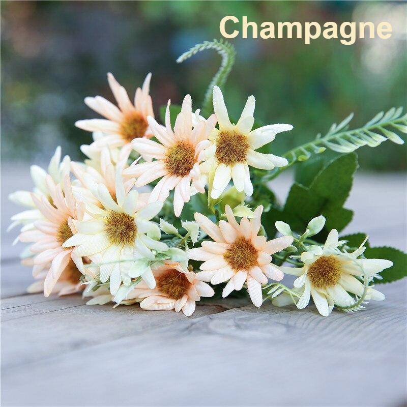 GiftsAfter.Life 15 Daisy Aster Faux Flowers Champagne