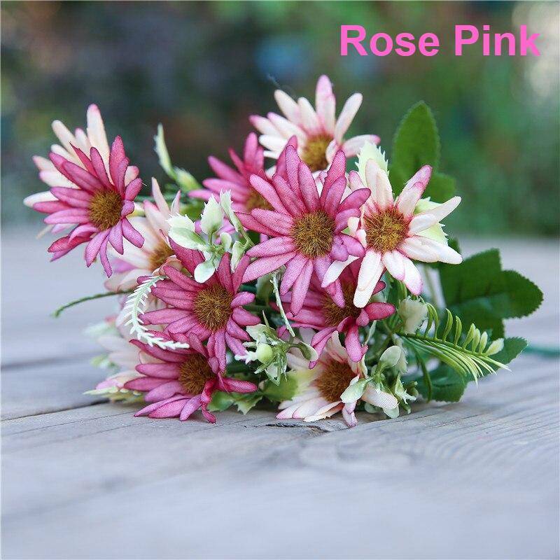 GiftsAfter.Life 15 Daisy Aster Faux Flowers Rose Pink