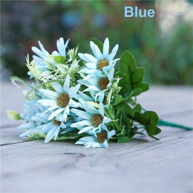 GiftsAfter.Life 15 Daisy Aster Faux Flowers Blue