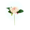 Silk Rose Faux Flower Single Short Stem Cream Pink