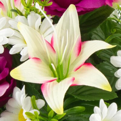 GiftsAfterLife Faux Tiger Lily Potted Flower arrangement.