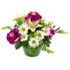 GiftsAfterLife Faux Rose, Tiger Lily and Daisy Potted Faux Flower arrangement.