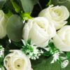 GiftsAfter.Life 24 Rosebuds In Floral White with Eucalyptus, small white flower spray mixed Faux Flower Bouquet.