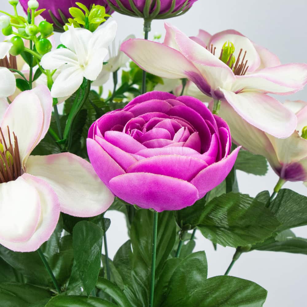 GiftsAfter.Life Ranunculus Image in Ranunculus, Anemone & Saxifrage Faux Flower Bouquet.