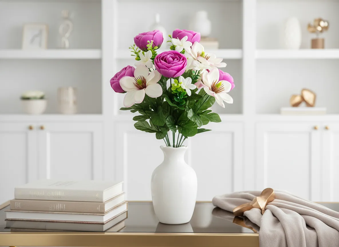 Gifts_After_Life_artificial-ranunculus-anemone-bush-purple-pink_3