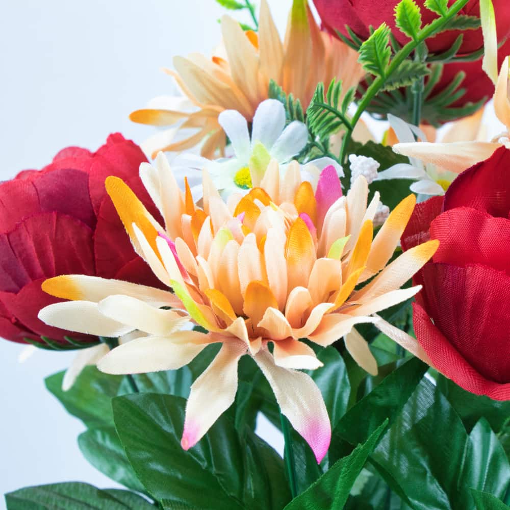 GiftsAfter.Life Chrysanthemum image in Peony, Chrysanthemum & Daisy Faux Flower Bouquet.