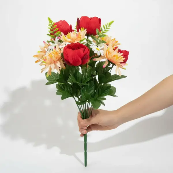 GiftsAfter.Life Peony, Chrysanthemum & Daisy Faux Flower Bouquet_18