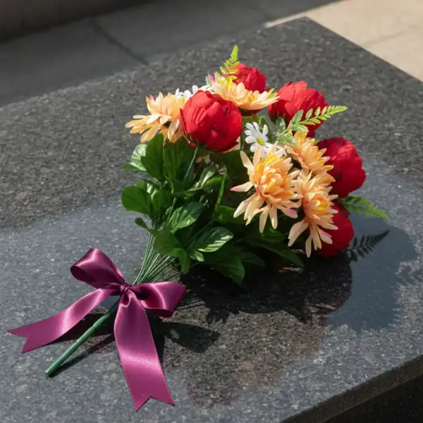 GiftsAfter.Life Peony, Chrysanthemum & Daisy Faux Flower Bouquet_2