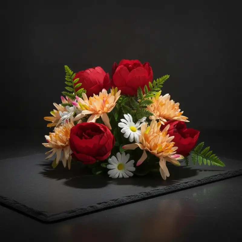 GiftsAfter.Life Peony, Chrysanthemum & Daisy Faux Flower Bouquet_3