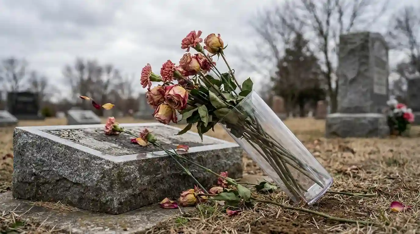 Dried Flowers in glass vase